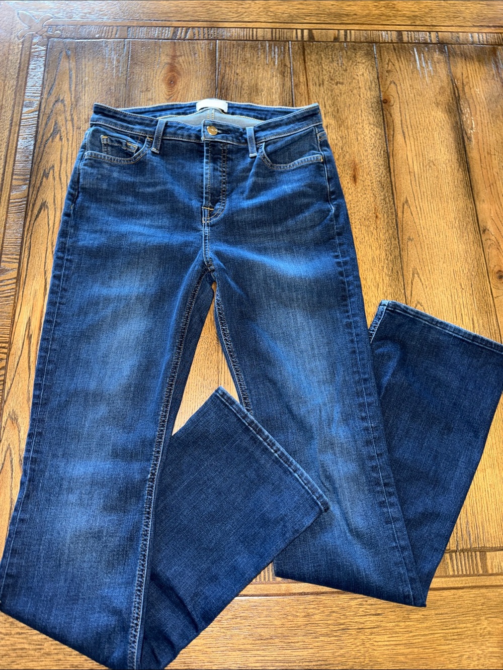 7 For All Mankind Jen7 Women's Dark Blue Slim Bootcut Jeans